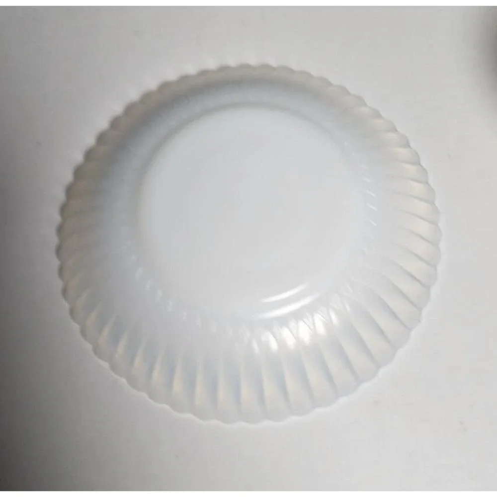 Vintage MacBeth Evans Teacup &‎ Saucer Set Opalescent Depression Glass Petalware